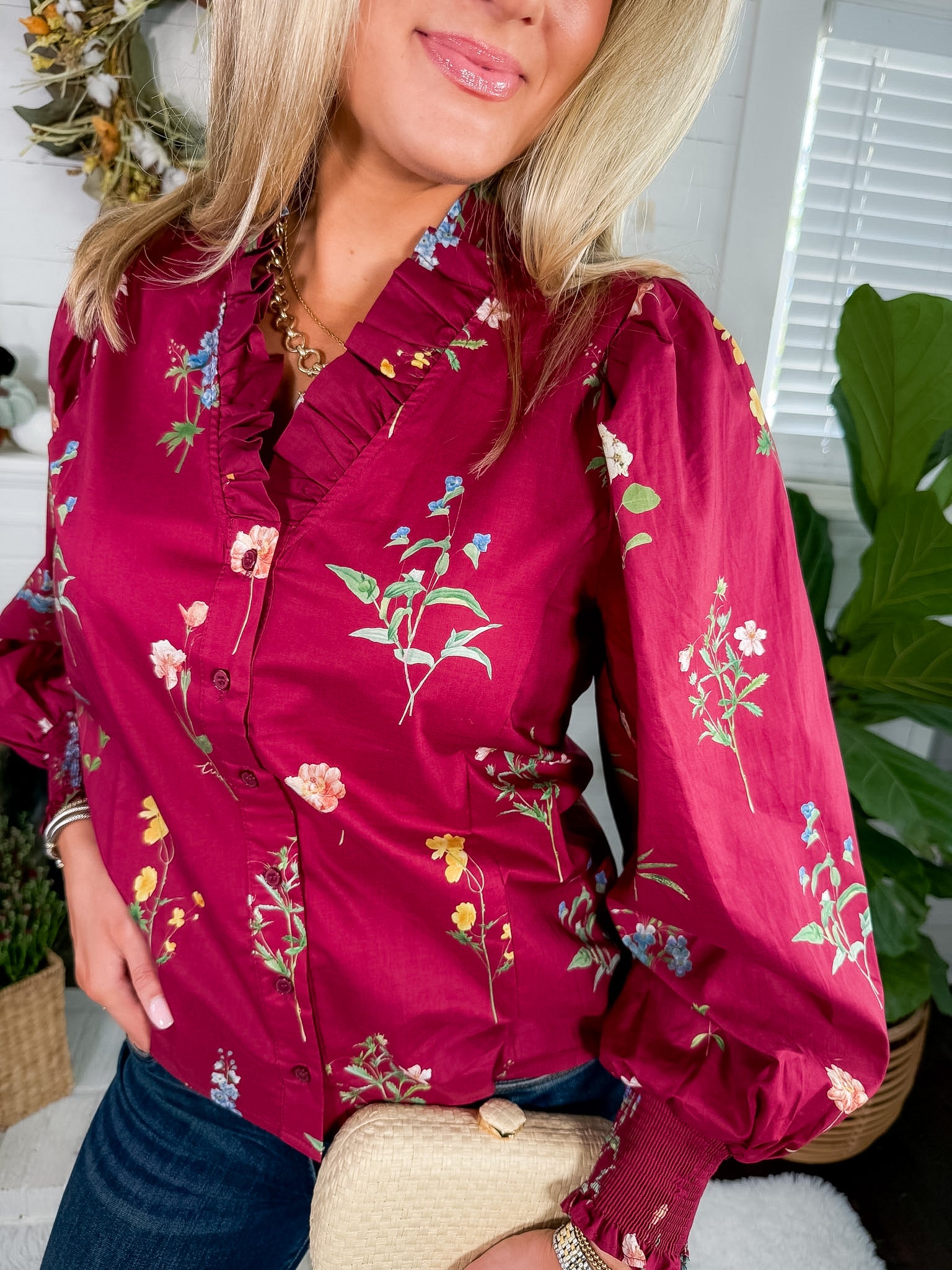 Sabrina Burgundy Top Entro