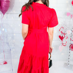 Sadie Poplin Red Maxi Dress