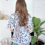 Safari Blue Leopard Top