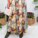 Sage Panel + Entredeaux Maxi Skirt TCEC