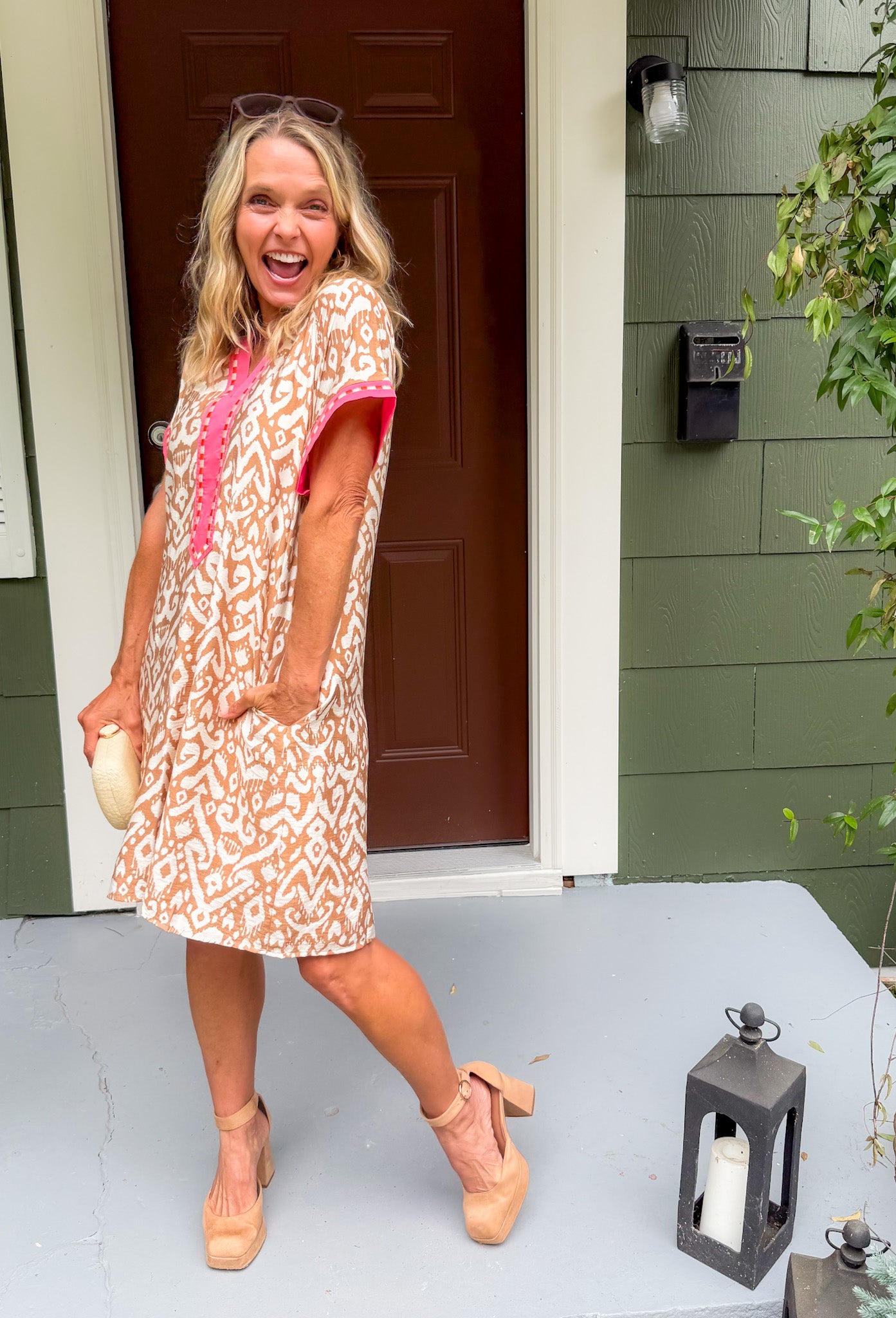 Sally Malted Cocoa Mini Dress THML 
