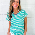 Sally Mint Striped Tee Staccato