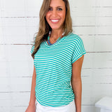 Sally Mint Striped Tee Staccato