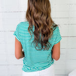 Sally Mint Striped Tee Staccato