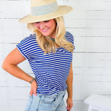 Sally Royal Striped Tee Staccato