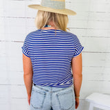 Sally Royal Striped Tee Staccato