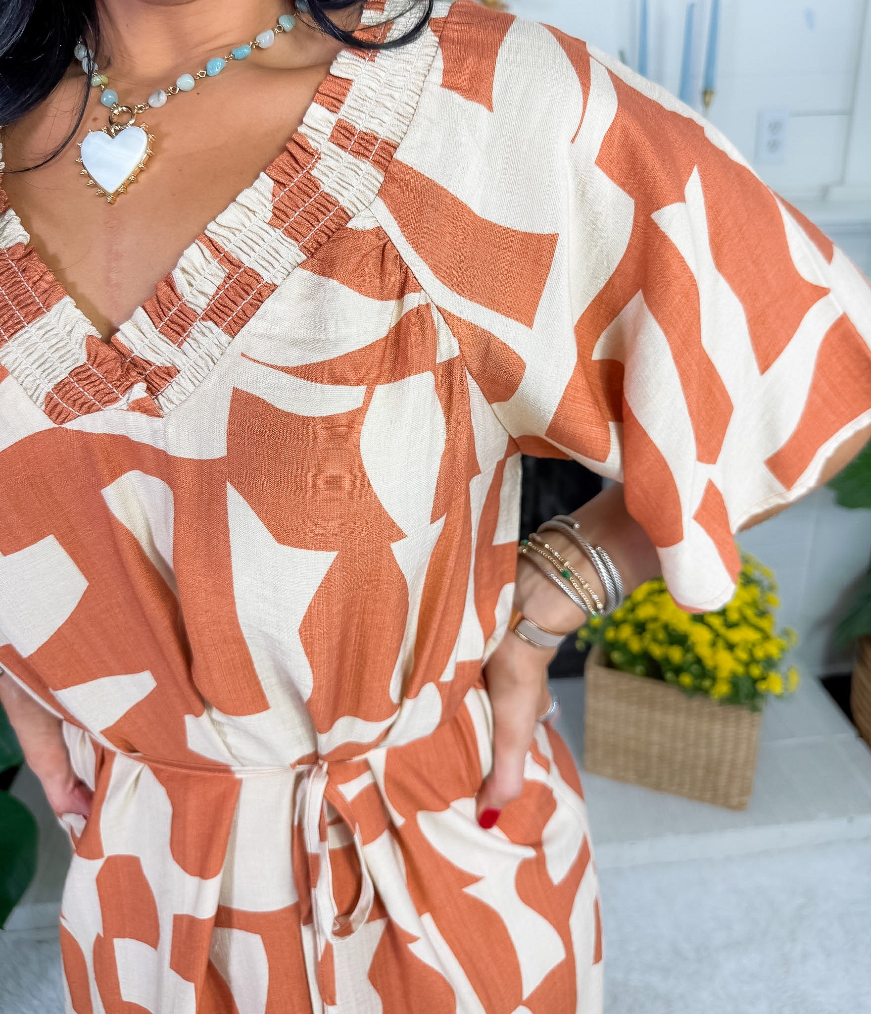 Samantha Camel Mix Midi Dress