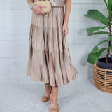 Sanders Iced Mocha Pleated Maxi Skirt Current Air