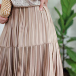Sanders Iced Mocha Pleated Maxi Skirt Current Air