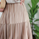 Sanders Iced Mocha Pleated Maxi Skirt Current Air