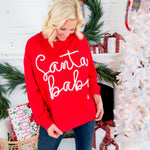 Santa Baby Tinsel Red Sweatshirt