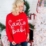 Santa Baby Tinsel Red Sweatshirt