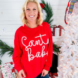 Santa Baby Tinsel Red Sweatshirt