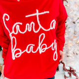 Santa Baby Tinsel Red Sweatshirt