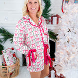 Santa Clause is Coming to Town 2 Piece Short PJ Set