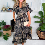 Santorini Midnight Sketch Shirt Dress Meet Me in Santorini