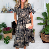 Santorini Midnight Sketch Shirt Dress Meet Me in Santorini