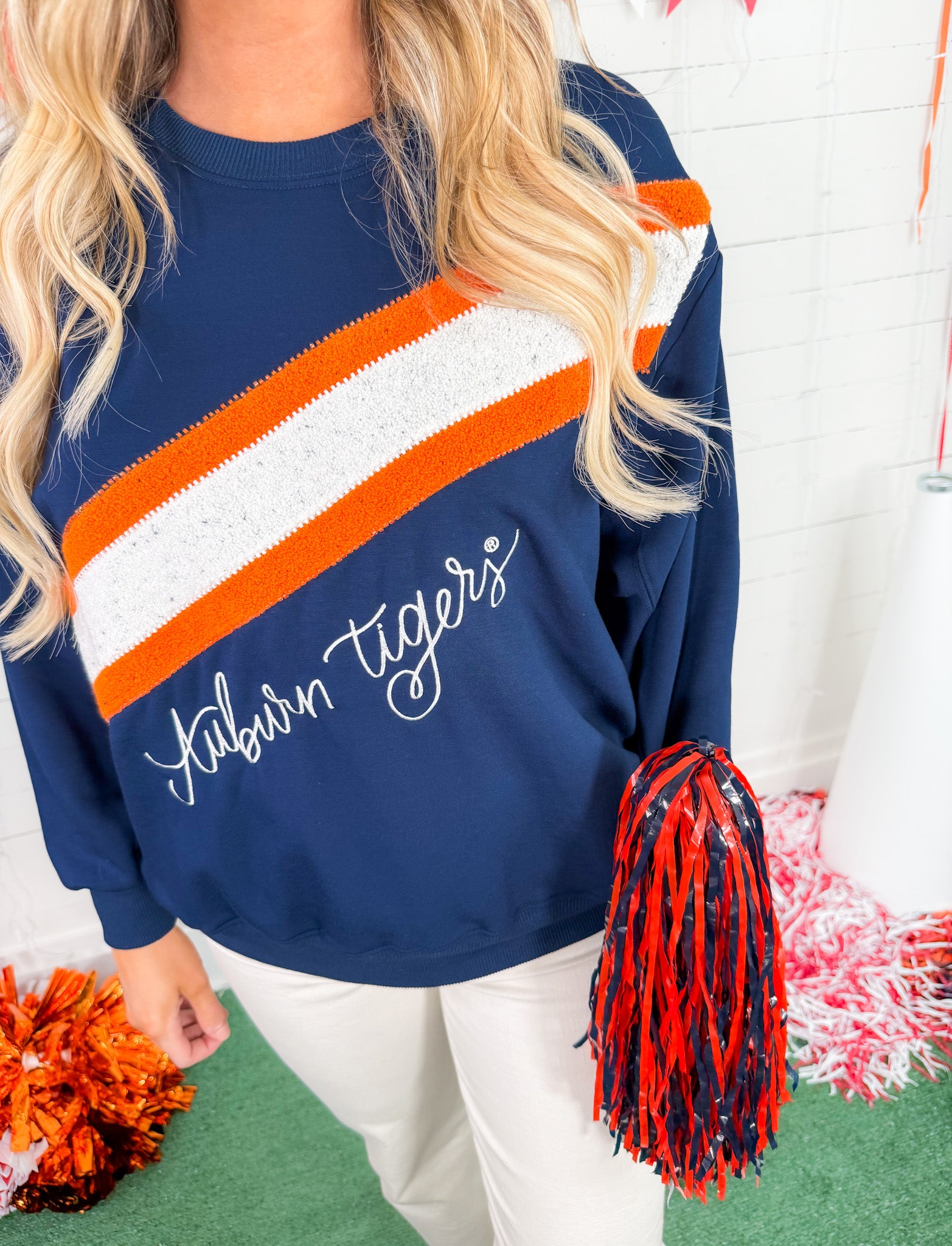 Sarah Auburn Tigers Navy Sweatshirt Mary Square