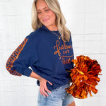 Sarah Navy Fearless + True Jeweled Sweatshirt Mary Square