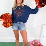 Sarah Navy Fearless + True Jeweled Sweatshirt Mary Square