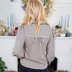 Sargent Ivory + Black Stripe Top