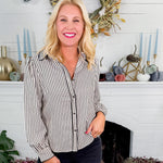 Sargent Ivory + Black Stripe Top