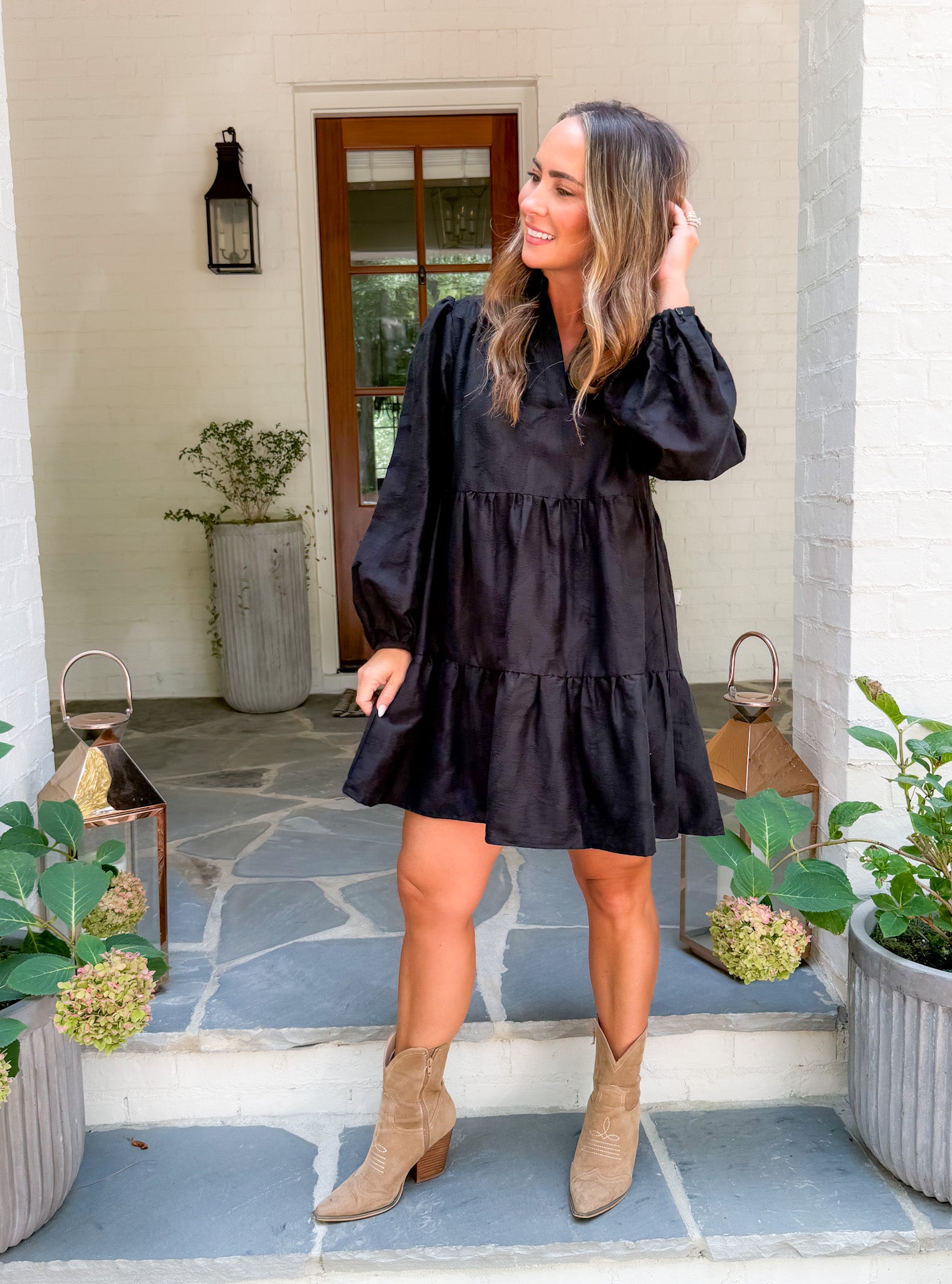 Sarrasin Black Mini Dress FRNCH