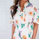 Sasha Toucan Fruit Bubble Hem Mini Dress Karlie