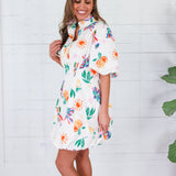 Sasha Toucan Fruit Bubble Hem Mini Dress Karlie
