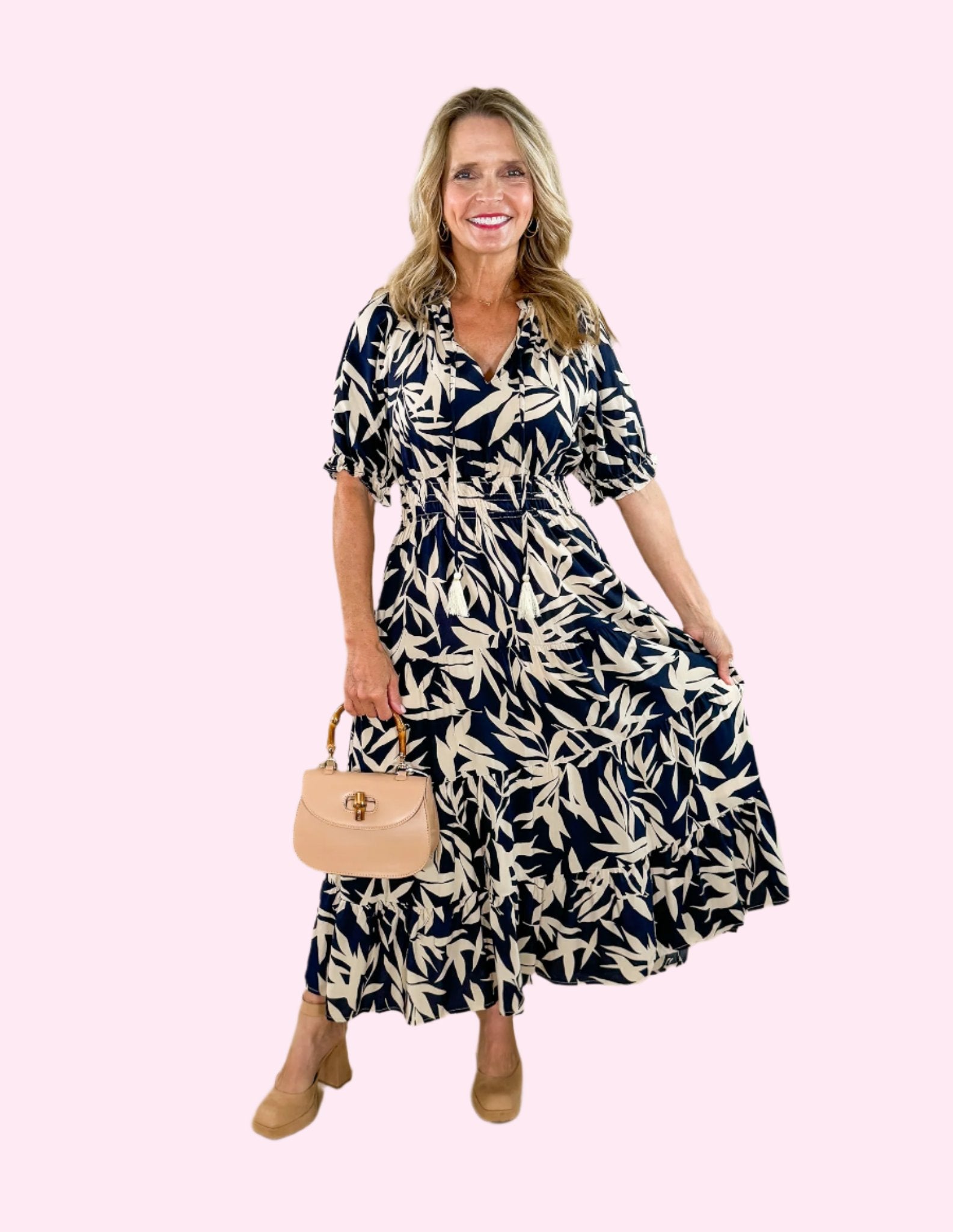 Sasha_Navy_Smocked_Waist_Maxi_Dress