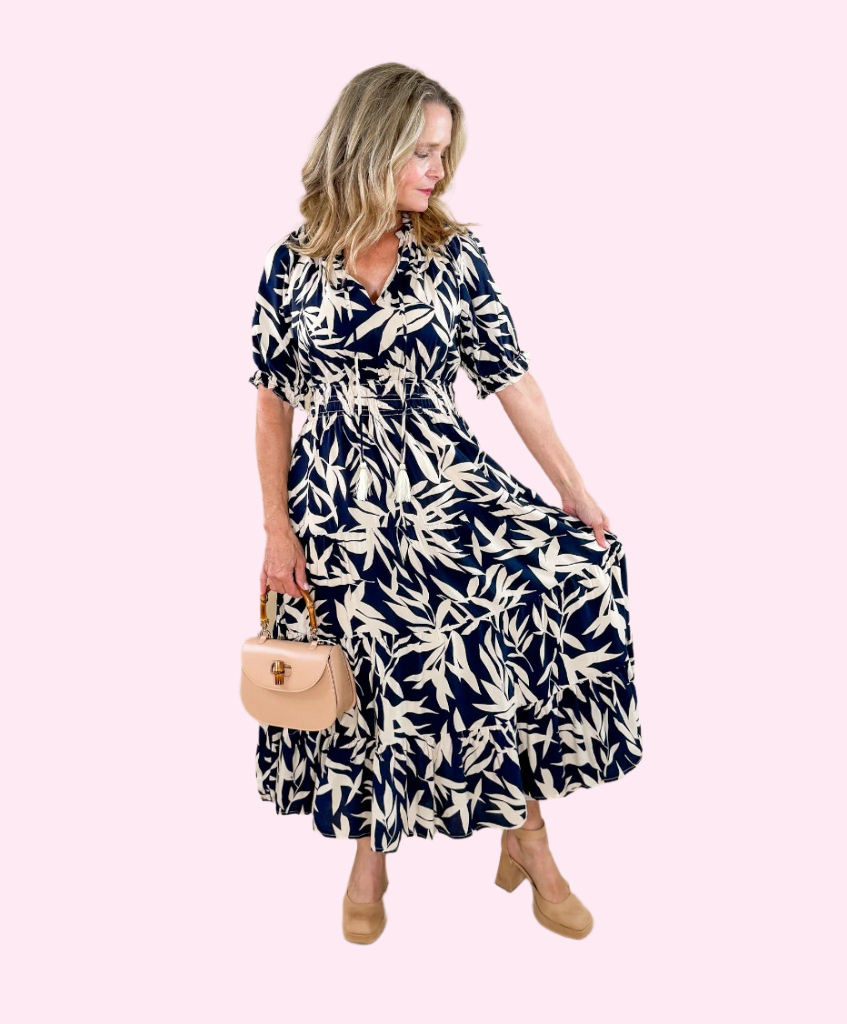 Sasha_Navy_Smocked_Waist_Maxi_Dress