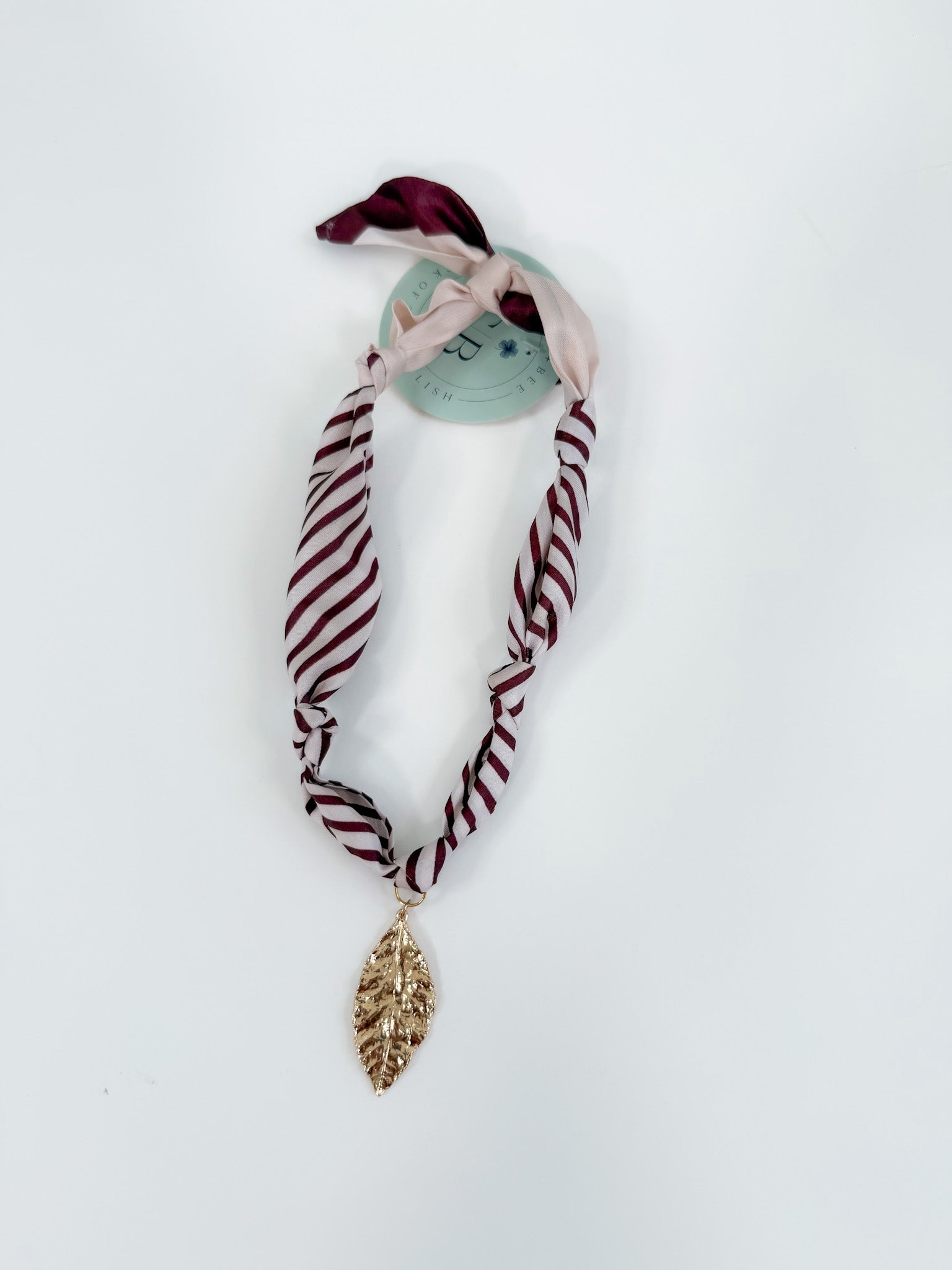 Scarf Necklace with Charm 8