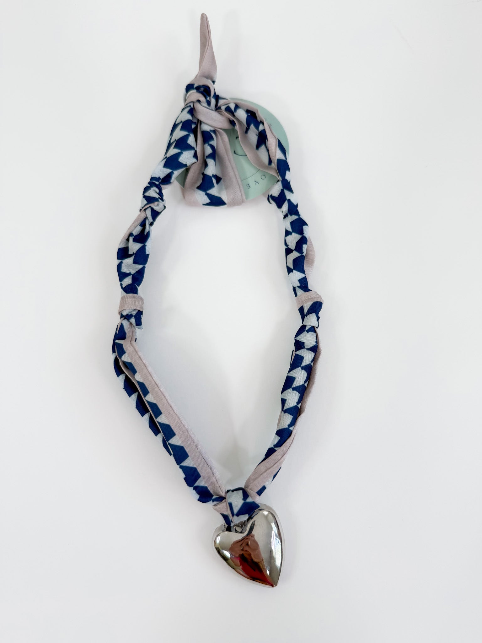 Scarf Necklace with Charm 2