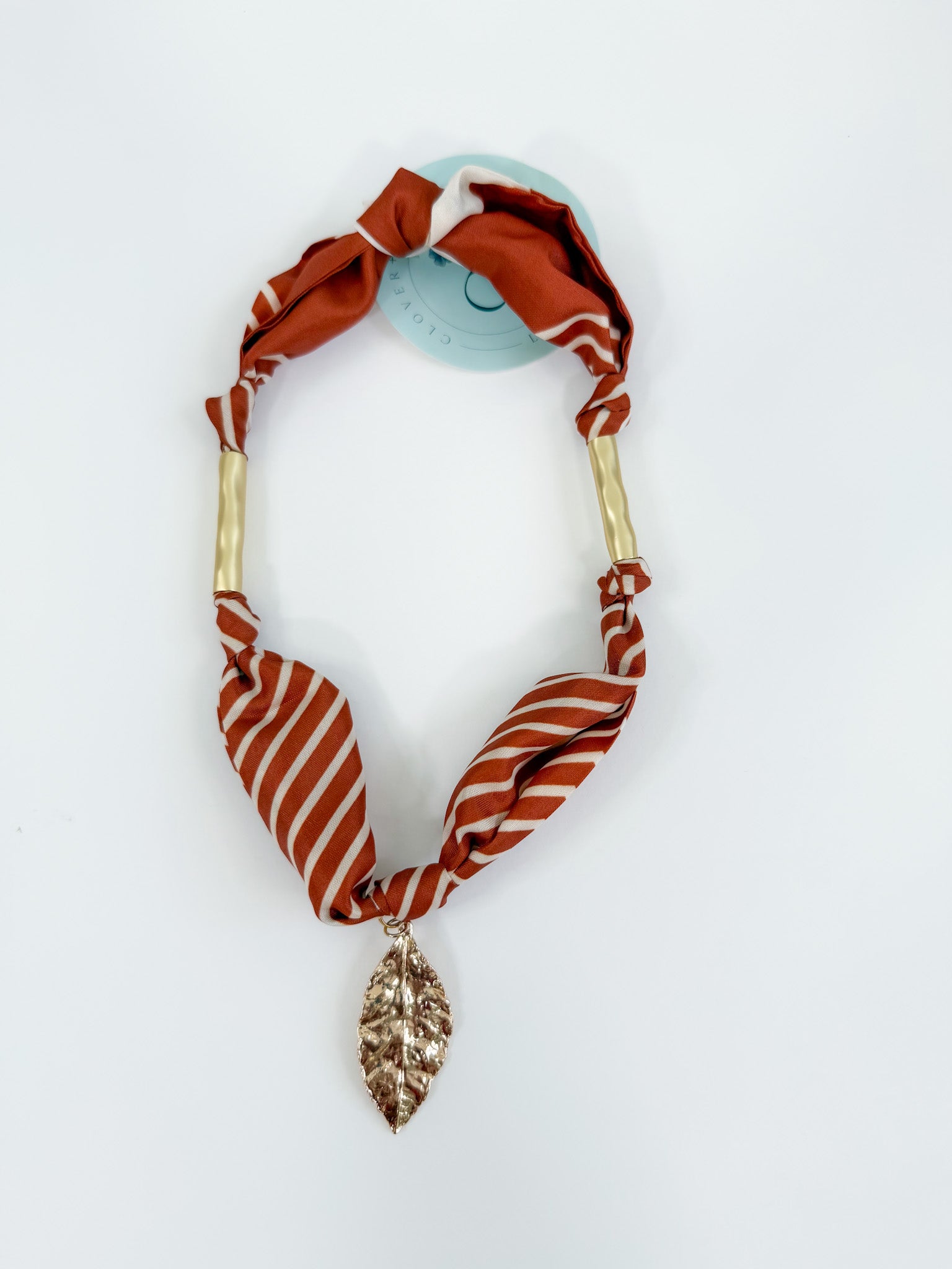 Scarf Necklace with Charm 3 