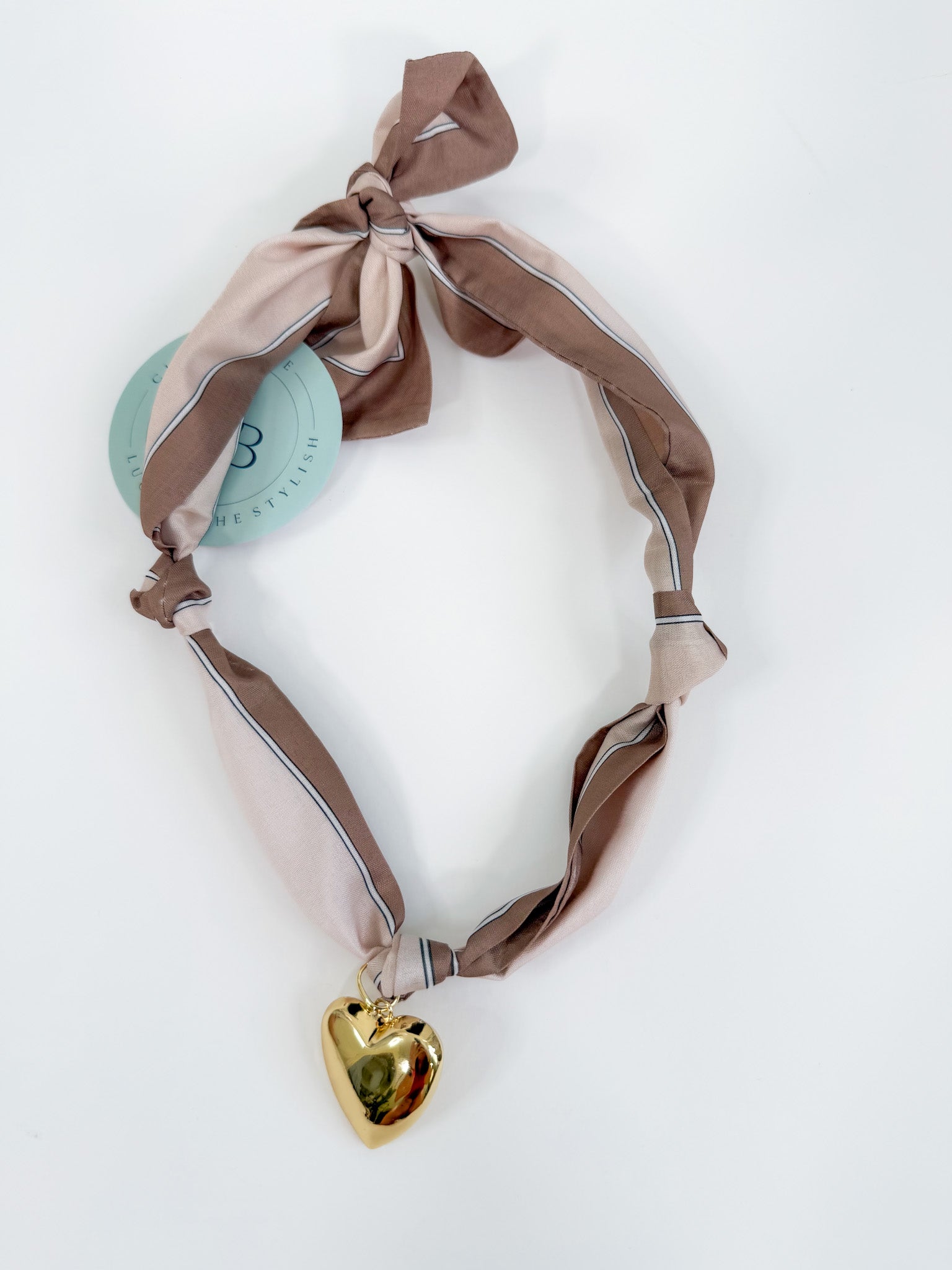 Scarf Necklace with Charm 4 