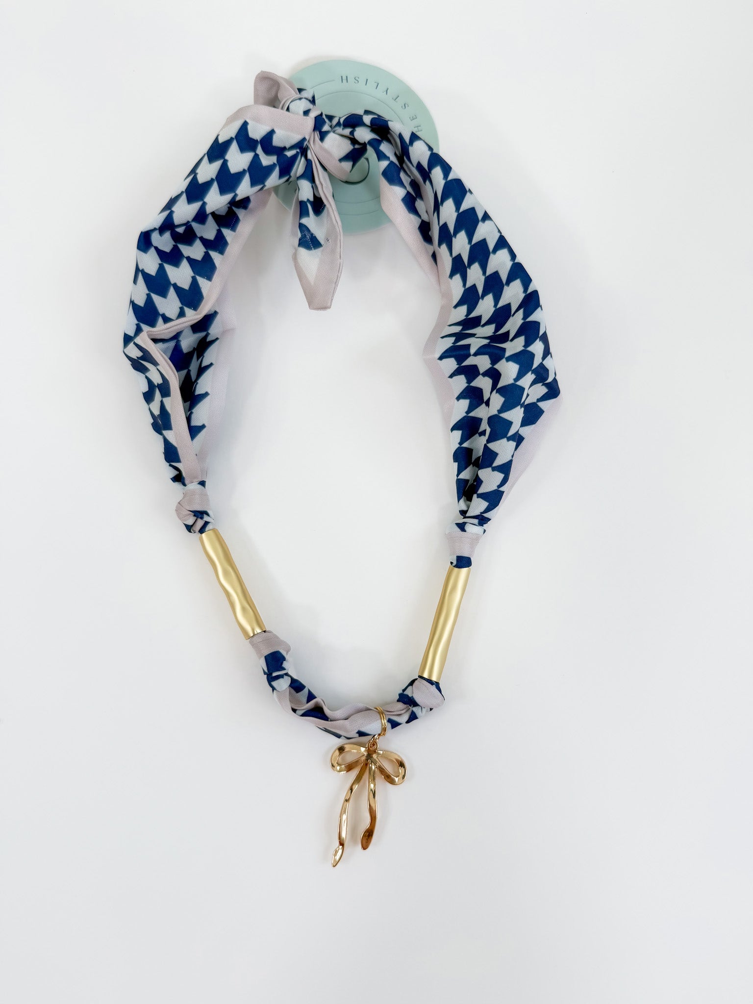 Scarf Necklace with Charm 5