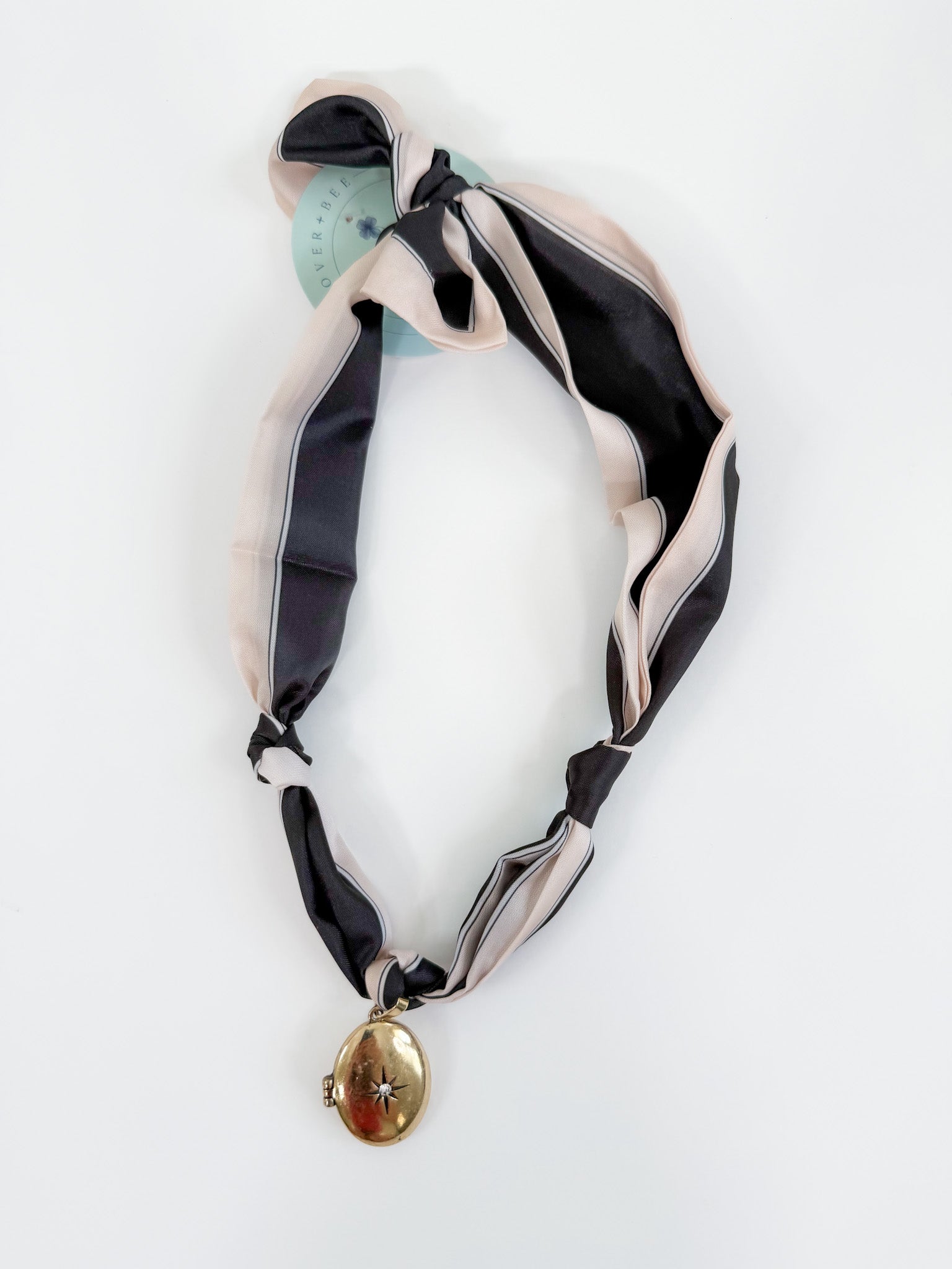 Scarf Necklace with Charm 6