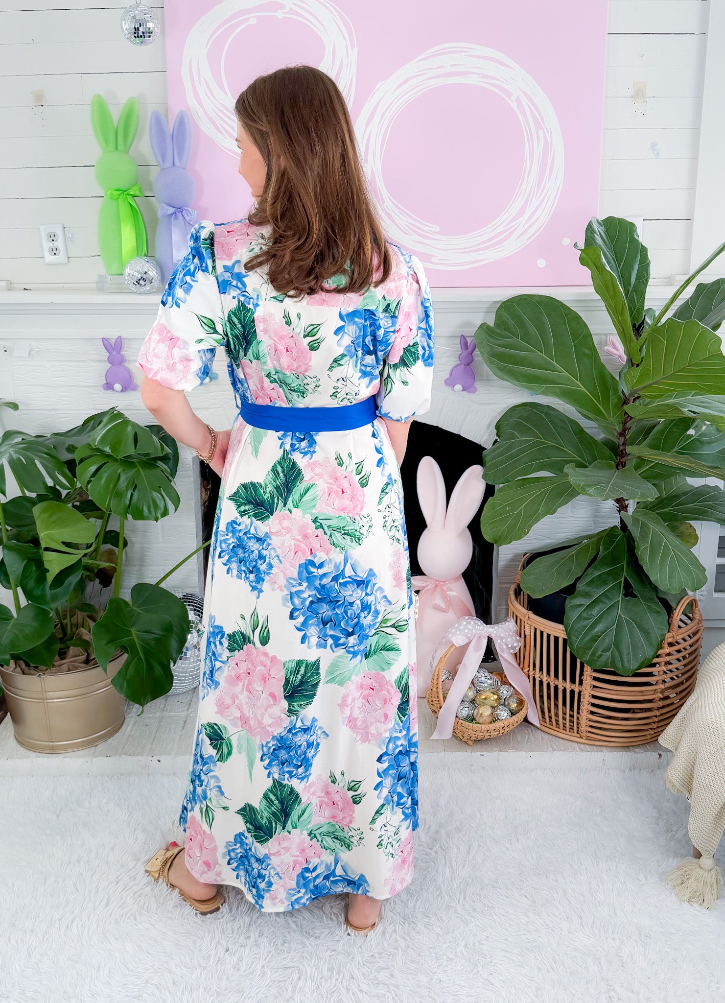 Scarlette Hydrangea Floral Maxi Dress