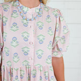 Scottie Blush French Floral Tiered Maxi Dress Karlie