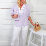 Scottie Lavender Seersucker Top Entro