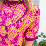 Scout PInk + Neon Serpent Sweater Dress Alden Adair