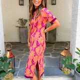 Scout PInk + Neon Serpent Sweater Dress Alden Adair