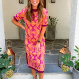 Scout PInk + Neon Serpent Sweater Dress Alden Adair