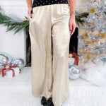 Seargent Champagne Foil Smocked Pants