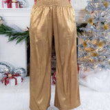 Seargent Gold Foil Smocked Pants