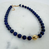 Semi Precious Stone + Gold Beaded Necklace