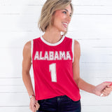 Sequin Bama Tank Jersey Top Stewart Simmons