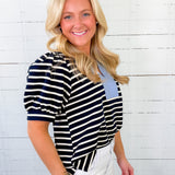 Set Sail Navy Stripe Top Jodifl