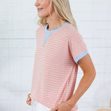 Sheila Peach + Blue Tee Shirt Staccato
