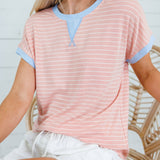 Sheila Peach + Blue Tee Shirt Staccato